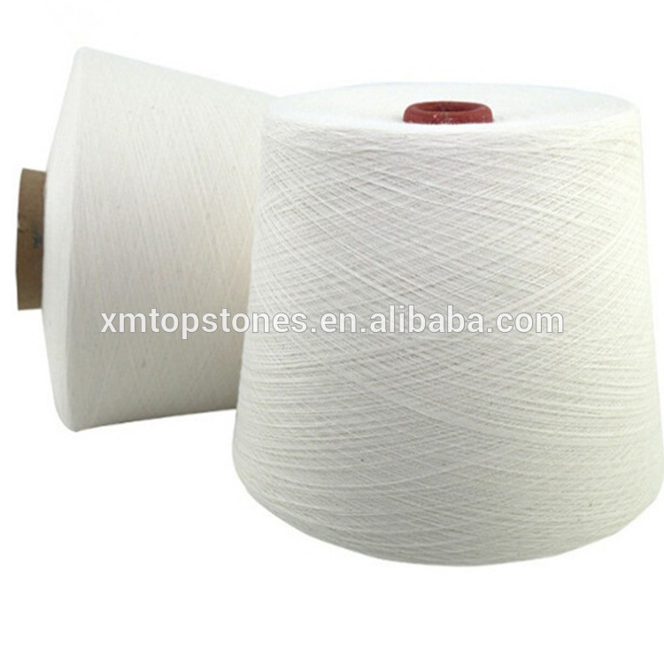 Polyester 65% Cotton 35% Yarn TC Yarn Ne20/1 Ring Spun Raw White for Knitting